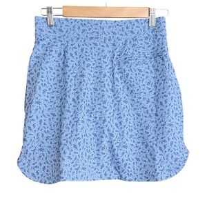 Peter Milar Skort‎ Blue Floral Women's Size XS Upf 50+
